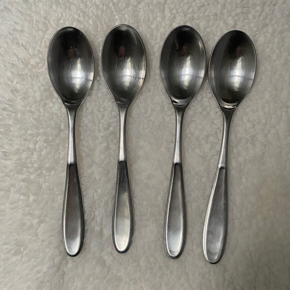 Retroneu Tivoli Contour 18/10 Stainless Flatware Soup Spoons, Set of 4